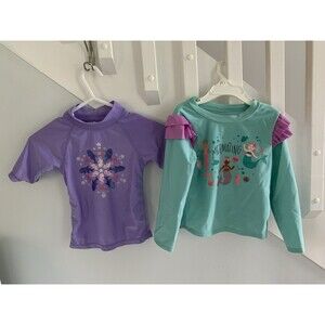 UV Skinz Cat & Jack Girls Toddlers Rash guard Swim Top UPF 50 Size 4T Seahorse